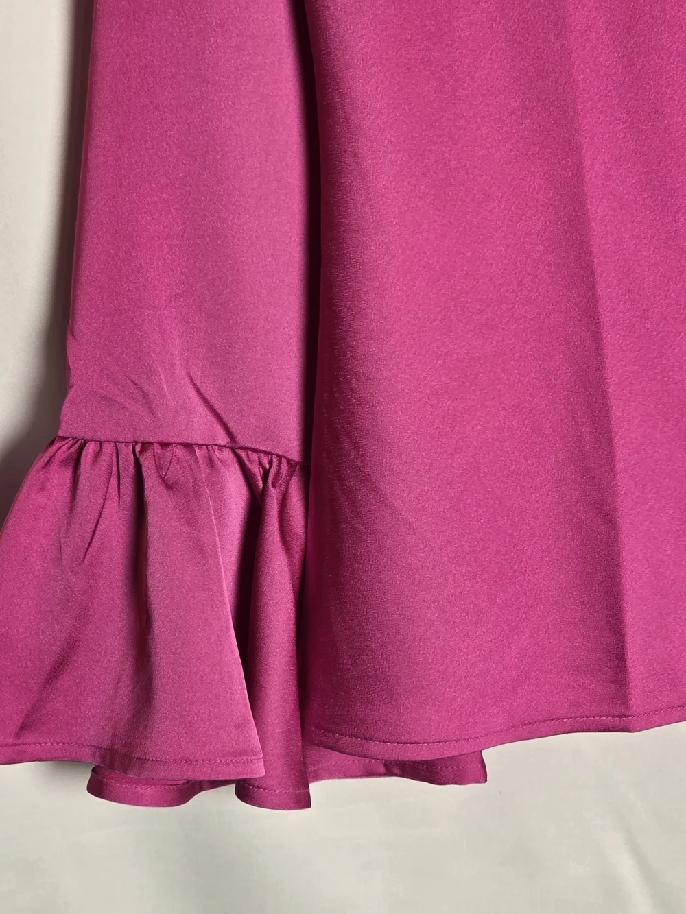 NWT J.Crew Pink Ruffle-Sleeve Winter Garden Top Keyhole Career Holiday, Sz L